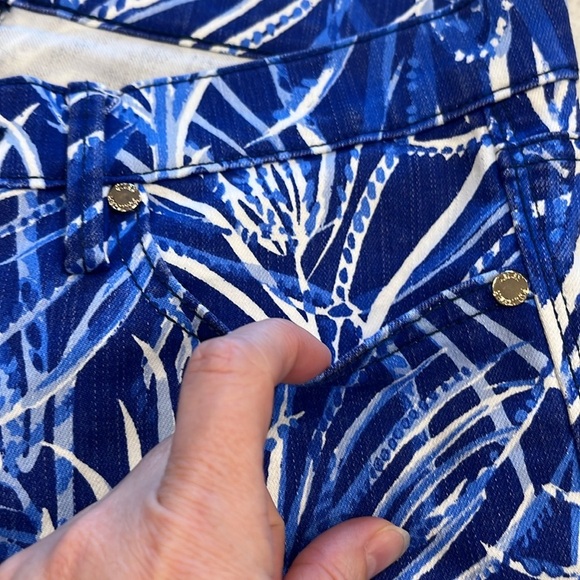 NEW Lilly Pulitzer South Coast Skinny‎ Jean Early Riser Twilight Blue Size 4 - Picture 12 of 14